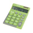 Asztali számológép Milan 150610 Touch, 10 számjegyes, gumírozott test, nagy gombokkal, 5 funkció, napelem + gombelem, zöld színű