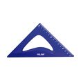 Vonalzókészlet  MILAN, 1 db 30 cm-es + 1 db 90/45/45-ös háromszög + 1 db 90/60/30-as háromszög + 1 db 180/10-es szögmérő vonalzó,  műanyag, áttetsző kék, formatervezett testtel, peremmel